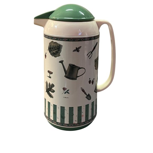 Pfaltzgraff Naturewood Thermal Carafe 1L Hot Cold Drink Server OGGI Used - Picture 10 of 12